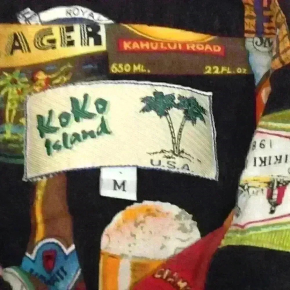 KoKo Island, Authentic men's shirt.  Size: M RARE, Beer, Party, Luau, Eclectic - Picture 4 of 5